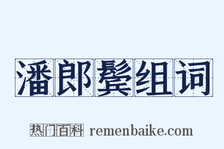 潘郎鬓组词是什么意思的图片